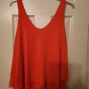 Women's Sleeveless Orange Top